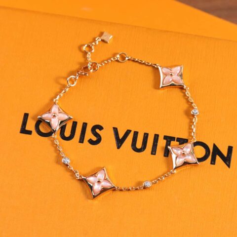 Louis Vuitton 路易威登LV菱形四花白贝 粉贝 孔雀石手链