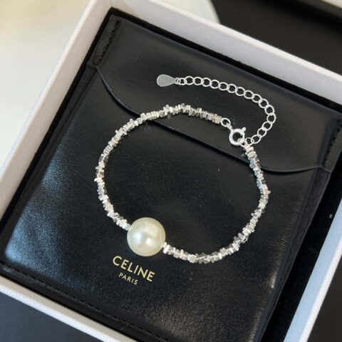 Celine  新款网红爆款极简风碎银子珍珠手链 项链