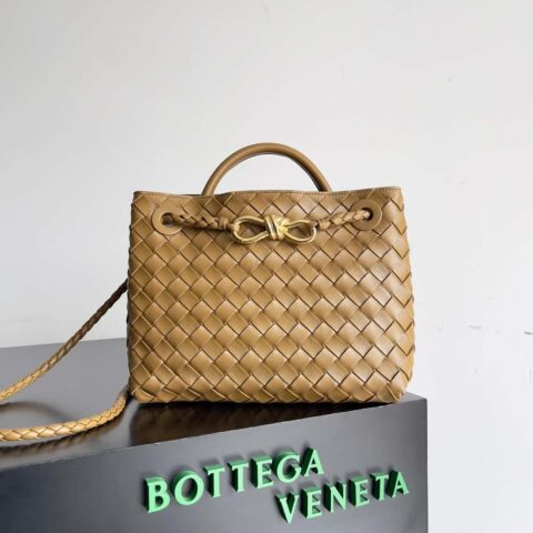 BV Bottega Veneta2023新款Andiamo编织手袋 中号 款号：743572 芥末绿