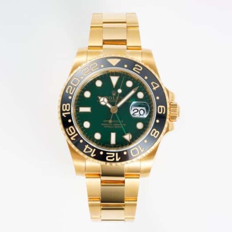 劳力士Rolex GMT格林尼治包金款一体Cal.3186机芯腕表 (复制)