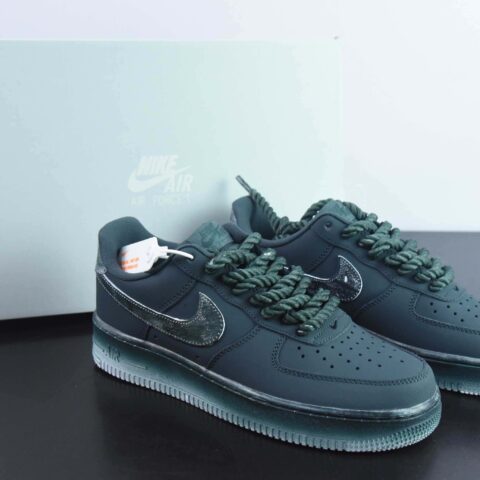 Nike Air Force 1 AF1 空军一号/低帮 黑色 粗鞋带 做旧 货号：315122-222