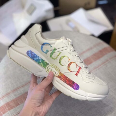 GUCCI Logo印花复古标识 男女款复古运动鞋
