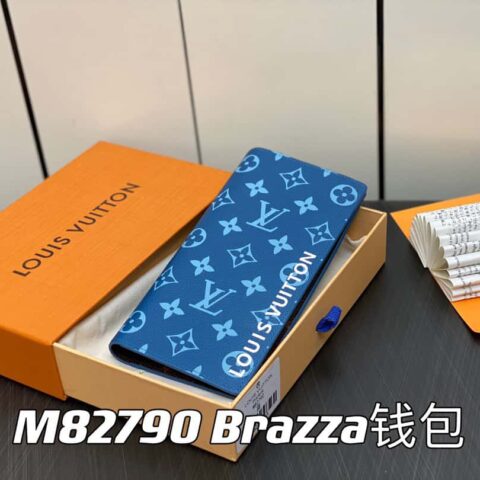 【原单精品】M82790蓝色 丝印西装夹钱包系列 Brazza钱包