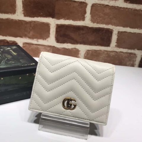 GUCCI GG Marmont系列卡包 466492米白