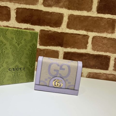 Gucci Ophidia系列GG卡包 523155大G紫布