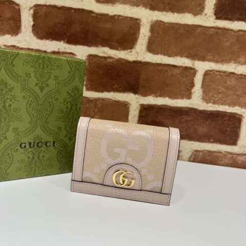 Gucci Ophidia系列GG卡包 523155大G粉布