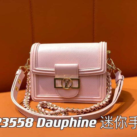 【原单精品】M23558粉色 水波纹达芙妮系列  Dauphine 迷你手袋 M23559