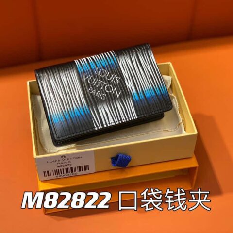 【原单精品】M82822格子 全皮卡包钱包系列 秋冬新款口袋钱夹