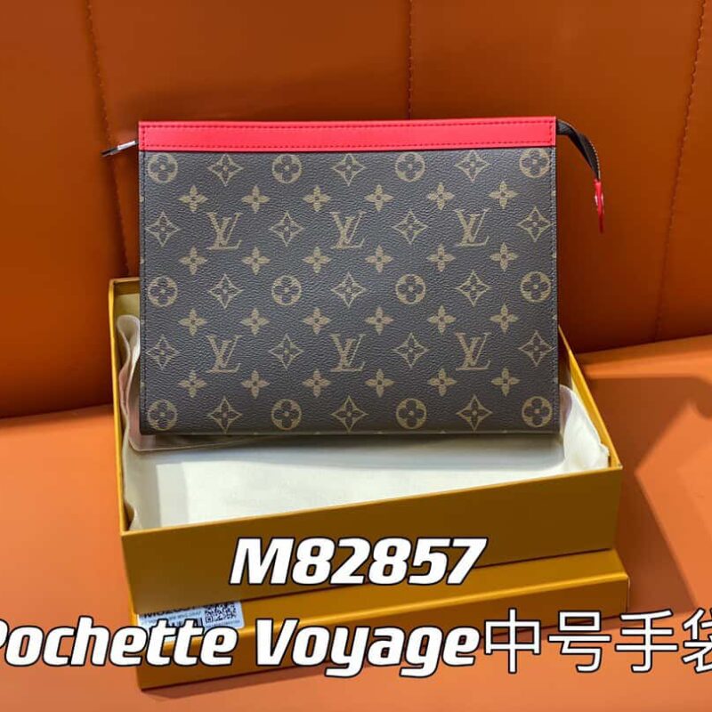 【原单精品】M61692老花红色 M82857 手包手拿包系列 Pochette Voyage中号手袋