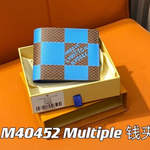 【原单精品】M40452蓝色大格子 西装夹钱包系列 Multiple 钱夹