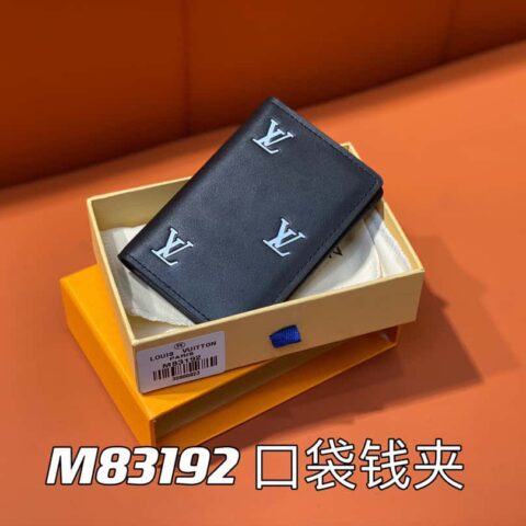 【原单精品】M83192黑色 全皮卡包钱包系列 口袋钱夹