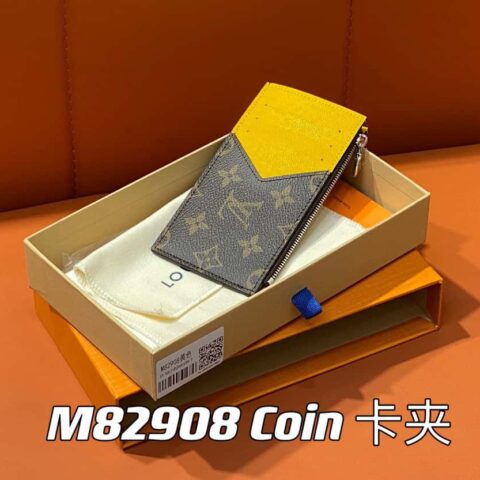 【原单精品】M82908老花黄色   卡夹钱包系列 本款 Coin 卡夹 卡包