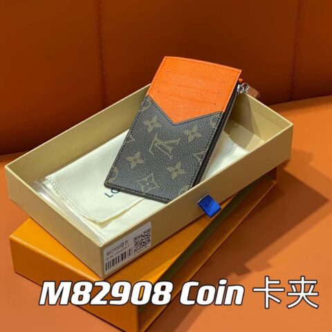 【原单精品】M82908老花橙色  卡夹钱包系列 本款 Coin 卡夹 卡包