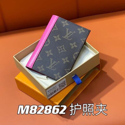 【原单精品】M82862老花梅红 护照夹钱包系列 护照保护套