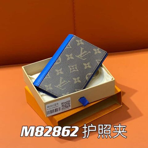 【原单精品】M82862老花蓝色 护照夹钱包系列 护照保护套