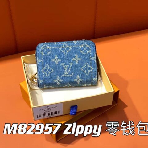 【原单精品】M82957蓝色牛仔 单拉链钱包系列 Zippy零钱包