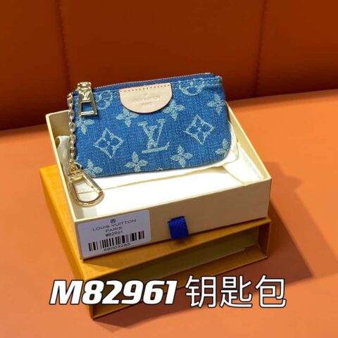 【原单精品】M82961蓝色牛仔 钥匙包钱包系列 拉链零钱包
