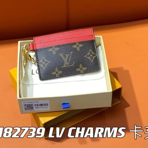 【原单精品】M82739老花红色 卡包钱包系列 LV CHARMS 卡夹