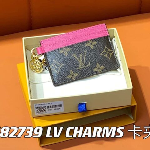 【原单精品】M82739老花梅红 卡包钱包系列 LV CHARMS 卡夹