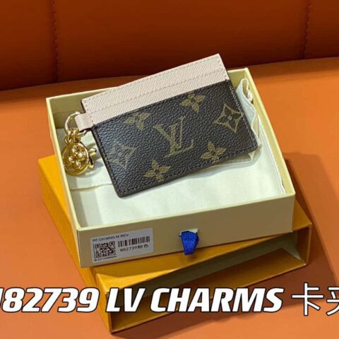 【原单精品】M82739老花粉色 卡包钱包系列 LV CHARMS 卡夹