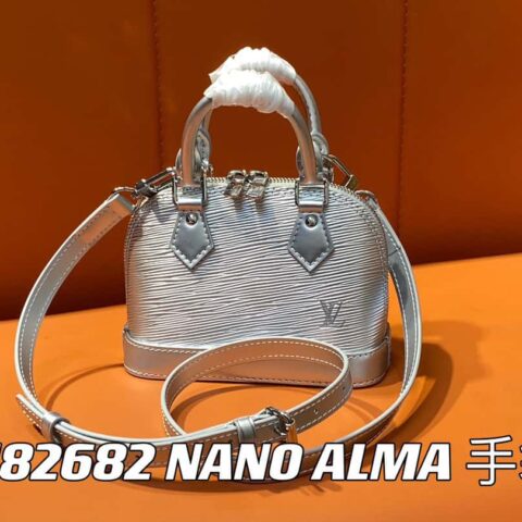 【原单精品】M81945银色 水波纹贝壳包系列 NANO ALMA 手袋 M82682 M82411 Nano Alma 手袋