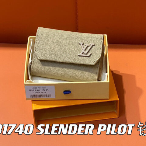 【原单精品】M82410杏色 全皮钱包系列 M81740 SLENDER PILOT 钱夹
