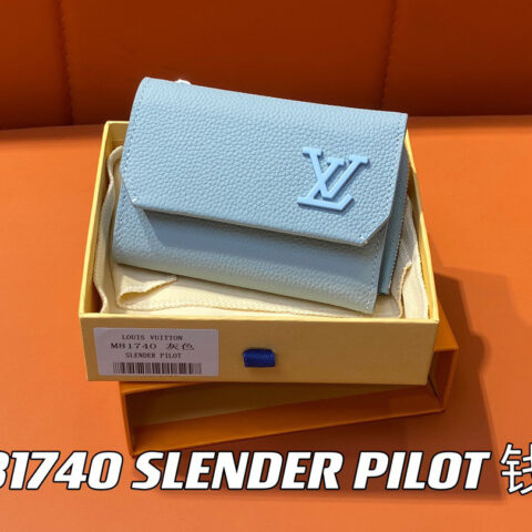 【原单精品】M81740灰蓝 全皮钱包系列 M82140 SLENDER PILOT 钱夹