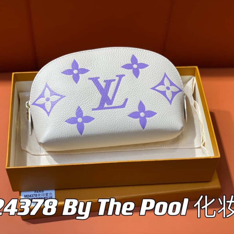 【原单精品】M24378丝印紫色 全皮化妆包系列 By The Pool 化妆包