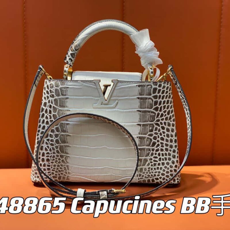 【原单精品】M48865喜马拉雅 鳄鱼纹全皮cap那英款系列 Capucines BB手袋