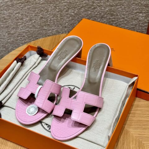 Hermès 185 Oasis 高跟凉鞋 樱花粉/5P/pink