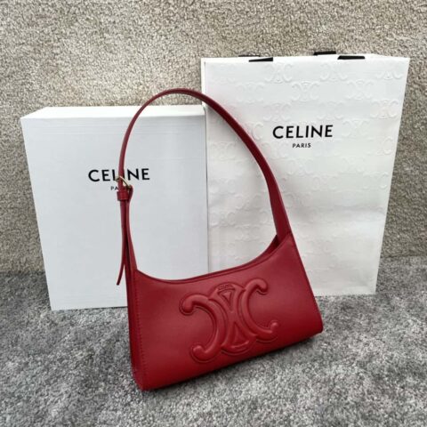 CELINE 全新腋下包系列TRIOMPHE 手袋 198153红色